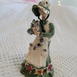 Blue Sky Clayworks Ashley Girl with Cat in Arms Figurine Heather Goldminc 2001
